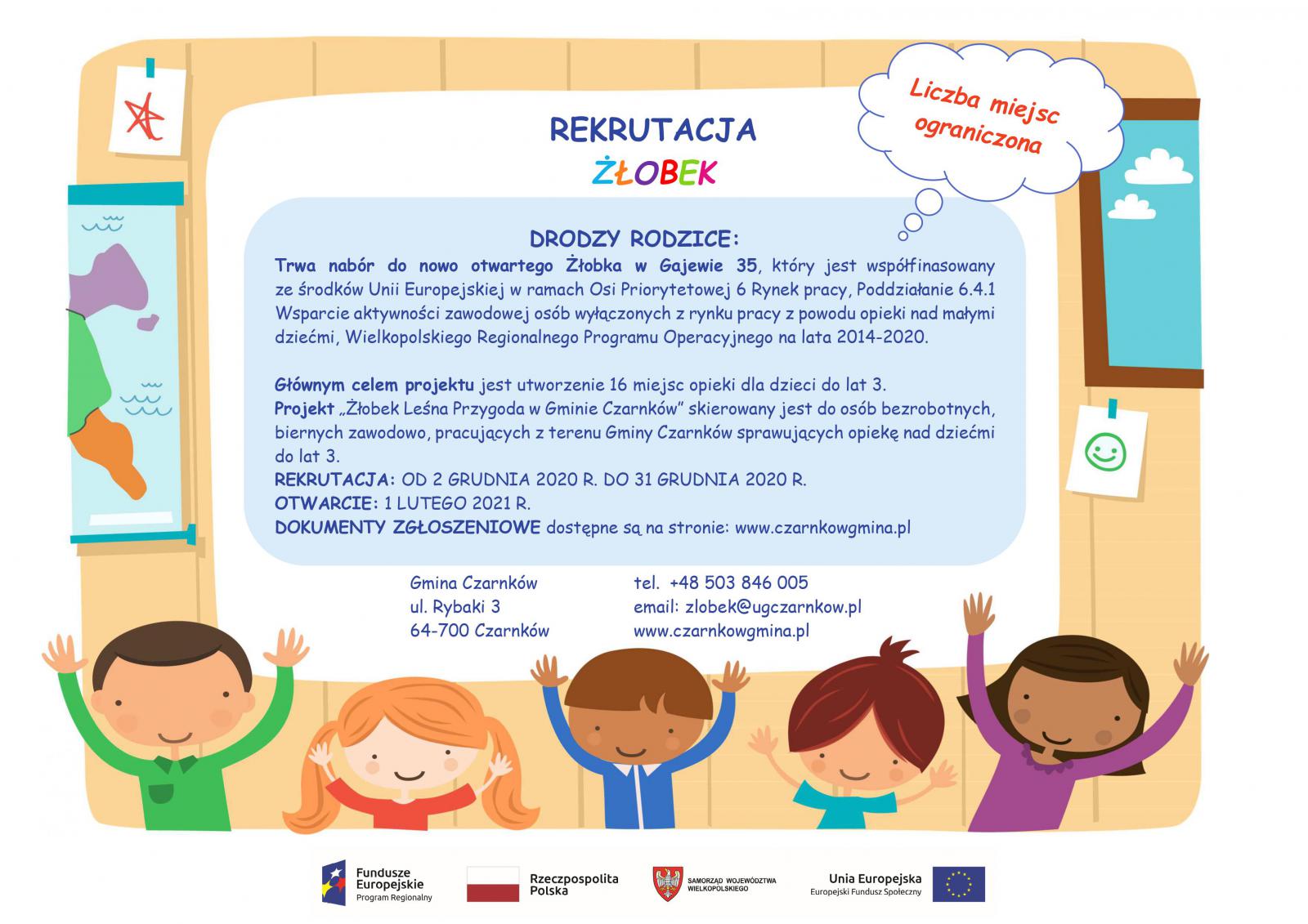 Plakat promoujący żłobek